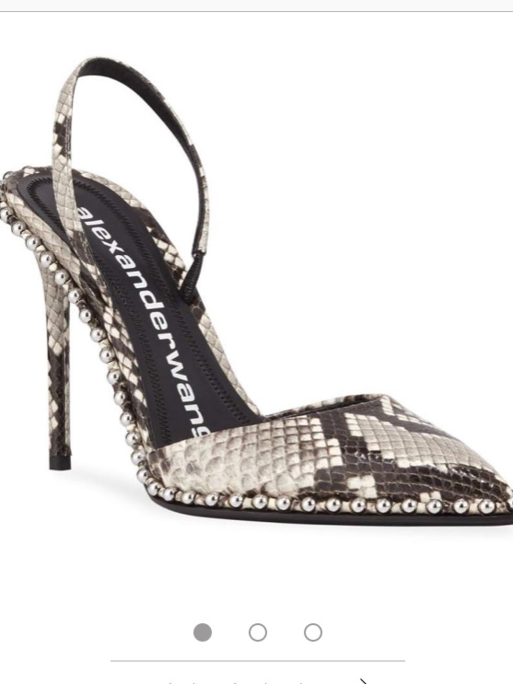 Alexander Wang Rina Studded Snake print Slingback Pumps